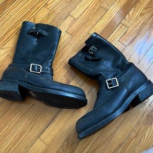 Chippewa Leather Steel Toe Biker Boots